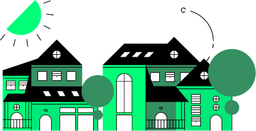 Illustration of houses